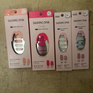 Dashing Diva Glaze LED Semi-Cured Gel Nail Strips Lot
